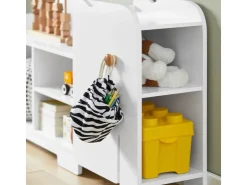 SoBuy Kinderregal mit Elefant-Design Bücherregal Kinderzimmer Weiß KMB62-W* Bücherregale