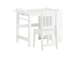 SoBuy Kindertisch mit 1 Stuhl Kindersitzgruppe Maltisch für Kinder KMB60-W* Stühle
