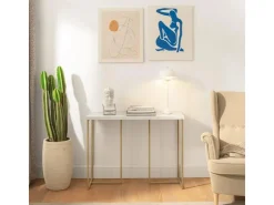 SoBuy Konsolentisch Flurtisch Dekotisch Sideboard Beistelltisch FSB58-G* Sideboards
