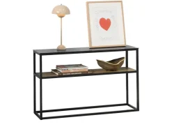 SoBuy Konsolentisch Glasoberfläche Flurtisch Sideboard Beistelltisch FSB43-SCH* Sideboards