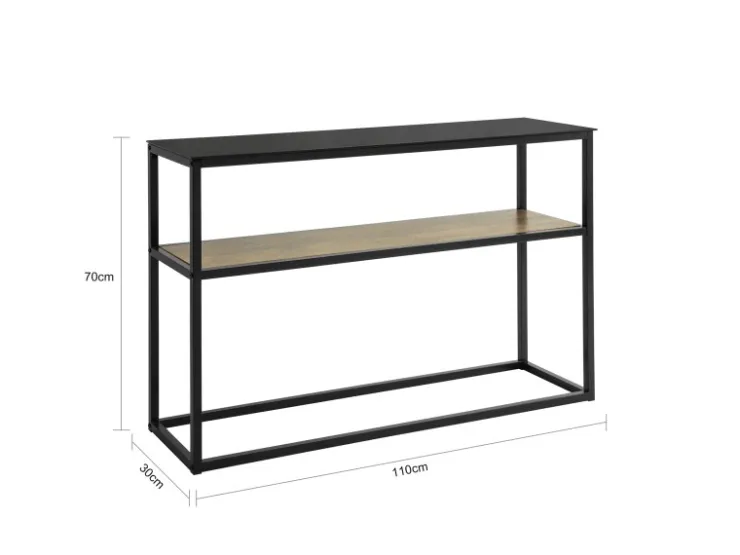 SoBuy Konsolentisch Glasoberfläche Flurtisch Sideboard Beistelltisch FSB43-SCH* Sideboards