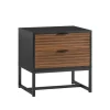 SoBuy Nachttisch mit 2 Schubladen Sofatisch Beistelltisch Nachtschrank FBT156-BR* Tische