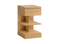 SoBuy Nachttisch mit Schublade und 2 Ablagen Beistelltisch 39x65x39cm Natur FBT49-N