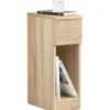 SoBuy Nachttisch mit Schublade Beistelltisch Nachtschrank Natur FBT111-N* Tische