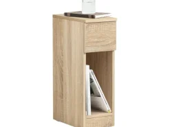 SoBuy Nachttisch mit Schublade Beistelltisch Nachtschrank Natur FBT111-N* Tische