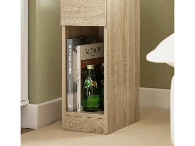 SoBuy Nachttisch mit Schublade Beistelltisch Nachtschrank Natur FBT111-N* Tische