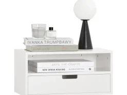 SoBuy Nachttisch Nachtregal Nachtschrank Wandschrank Hängeschrank NKD03-W