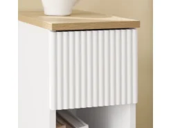 SoBuy Nachttisch Schmal Beistelltisch mit Schublade für Schlafzimmer FBT111-W