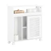 SoBuy Nischenregal Nischenschrank mit Rollen Küchenregal Rollwagen 20cm BZR119-W