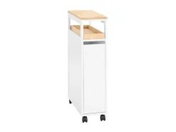 SoBuy Nischenwagen mit 3 Schubladen Schmal Küchenregal Natur 20x79x51cm NSR11-WN