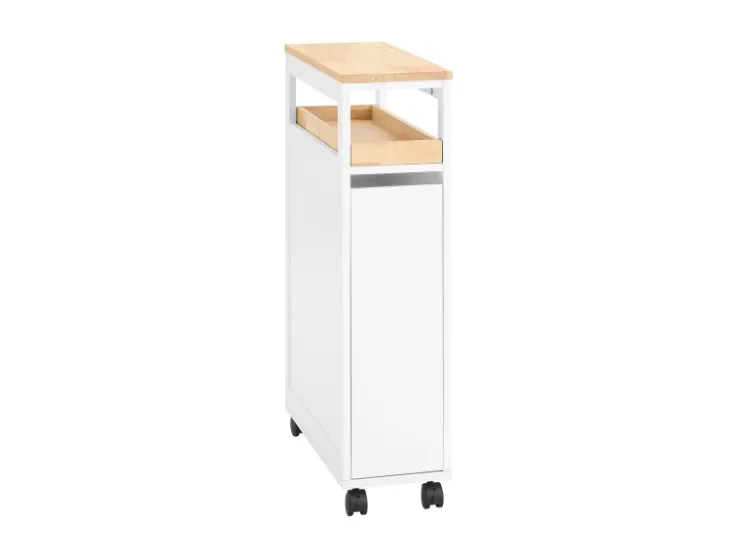 SoBuy Nischenwagen mit 3 Schubladen Schmal Küchenregal Natur 20x79x51cm NSR11-WN