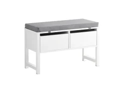 SoBuy Schuhbank mit 2 Schubladen Sitzbank mit Stauraum MDF Weiß FSR88-W* Sitzbänke
