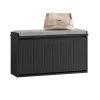 SoBuy Schuhbank mit Sitzfläche Schmal Schuhregal für Flur 80x45x26cm Schwarz FSR98-L-SCH