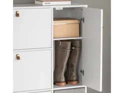 SoBuy Schuhkipper mit 3 Klappen Schuhschrank Schuhkommode Weiß FSR107-W* Sitzbänke