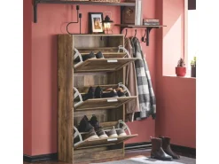 SoBuy Schuhkipper Schuhschrank mit 3 Klappen Schuhkommode FSR137-L-F* Sitzbänke