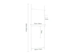 SoBuy Teleskop Kleiderständer mit 2 Kleiderstangen Garderobenständer FRG109-II-W
