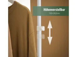 SoBuy Teleskopstange Kleiderständer mit 1 Kleiderstange und 3 Ablagen KLS14-WN* Garderoben