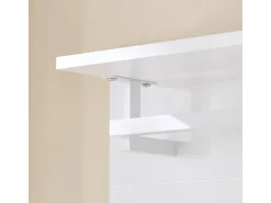 SoBuy Wandgarderobe Garderobenleiste mit Regal und Haken Garderobenpaneel für Flur FHK36-W* Garderoben