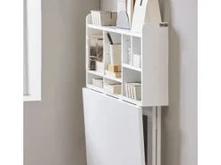 SoBuy Wandklapptisch mit integriertem Regal MDF Weiß FWT07-II-W