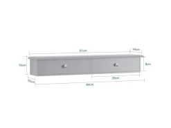 SoBuy Wandschrank Hängeregal Wandregal Wandgarderobe Hellgrau FRG43-HG* Bücherregale
