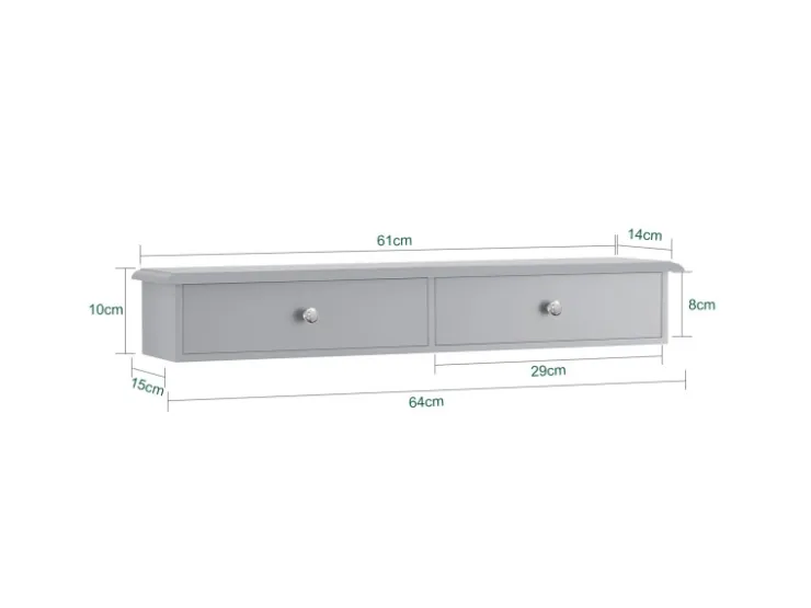 SoBuy Wandschrank Hängeregal Wandregal Wandgarderobe Hellgrau FRG43-HG* Bücherregale