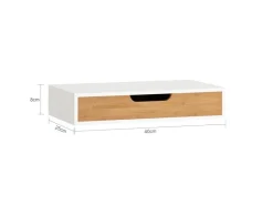 SoBuy Wandschrank Hängeschrank Wandgarderobe mit Schublade FRG92-WN* Wandregale|Schweberegale