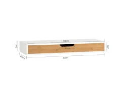 SoBuy Wandschrank Hängeschrank Wandgarderobe mit Schublade FRG93-WN