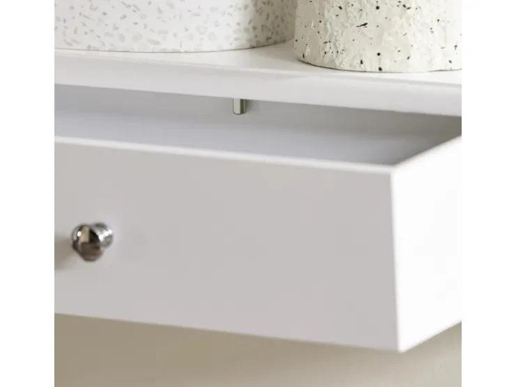 SoBuy Wandschrank mit 3 Schubladen Hängeschrank Weiß FRG43-L-W* Schweberegale|Regal Weiß