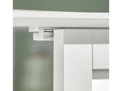 SoBuy Waschbeckenunterschrank Badschrank mit 2 Lamellentüren MDF 60x58x35cm Weiß FRG237-W* Schränke