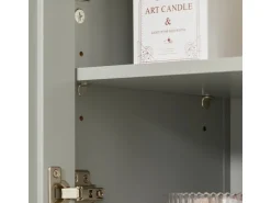 SoBuy Waschbeckenunterschrank Badschrank mit 2 Türen und 1 Fach 60x60x30cm Grau BZR69-HG* Schränke|Aufbewahrung