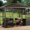Sojag Aluminium Pavillon Castel 12 x 14 Bronze 362 cm x 427 cm x 296 cm