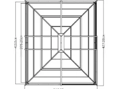 Sojag Aluminium Pavillon Castel 12 x 14 Bronze 362 cm x 427 cm x 296 cm