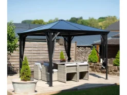 Sojag Aluminium-Pavillon Verona 10 x 10 Anthrazit 298 cm x 298 cm x 261 cm* Insektenschutz