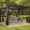 Sojag Aluminium-Pavillon Verona 10 x 14 Anthrazit 423 cm x 298 cm x 261 cm* Insektenschutz