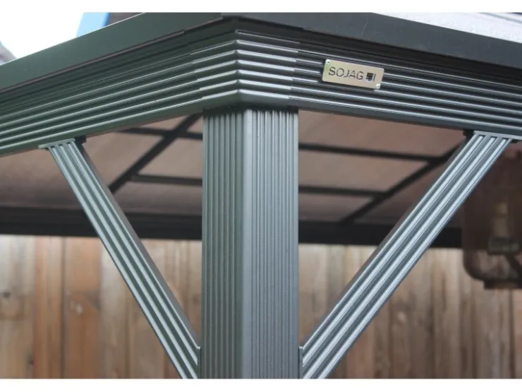 Sojag Aluminium-Pavillon Verona 10 x 14 Anthrazit 423 cm x 298 cm x 261 cm* Insektenschutz