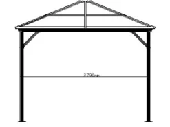 Sojag Aluminium-Pavillon Verona 10 x 14 Anthrazit 423 cm x 298 cm x 261 cm* Insektenschutz