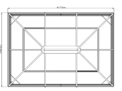 Sojag Aluminium-Pavillon Verona 10 x 14 Anthrazit 423 cm x 298 cm x 261 cm* Insektenschutz
