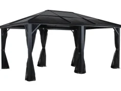 Sojag Pavillon Meridien 12 x 16 Anthrazit 365 cm x 485 cm x 270 cm* Insektenschutz
