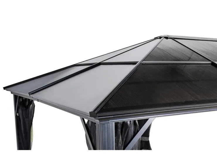 Sojag Pavillon Meridien 12 x 16 Anthrazit 365 cm x 485 cm x 270 cm* Insektenschutz