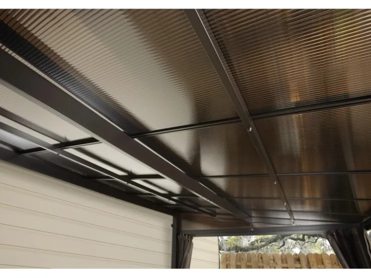Sojag Terrassenüberdachung St. Barth Anthrazit 296 x 364 cm* Insektenschutz