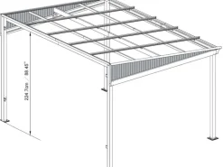 Sojag Terrassenüberdachung St. Barth Anthrazit 296 x 364 cm* Insektenschutz