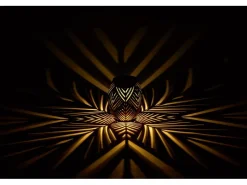 Solar-Tischleuchte Blatt-Muster LED Ø 12,5 cm x 15 cm