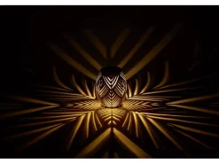 Solar-Tischleuchte Blatt-Muster LED Ø 12,5 cm x 15 cm