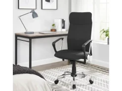 Songmics Bürostuhl Ergonomisch Höhenverstellbar Neigbar Schwarz