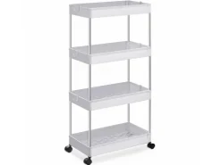 Songmics Küchenregal 4 Ebenen 22,2 cm x 40,3 cm x 86 cm Weiß* Regale Massivholz|Regal Weiß