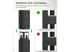 Songmics Lagerregal 40 cm x 90 cm x 180 cm Braun-Schwarz* Büroregale