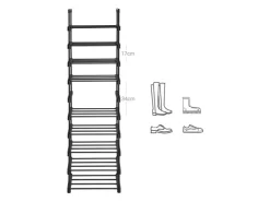 Songmics Schuhregal 10 Ebenen 30 cm x 45 cm x 174 cm Schwarz