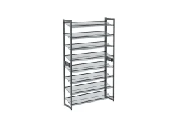 Songmics Schuhregal 8 Ebenen 30,7 cm x 92,5 cm x 163,5 cm Grau* Regale Massivholz