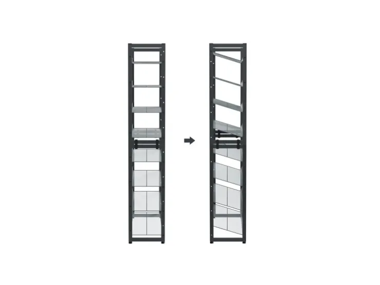 Songmics Schuhregal 8 Ebenen 30,7 cm x 92,5 cm x 163,5 cm Grau* Regale Massivholz