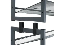 Songmics Schuhregal 8 Ebenen 30,7 cm x 92,5 cm x 163,5 cm Grau* Regale Massivholz